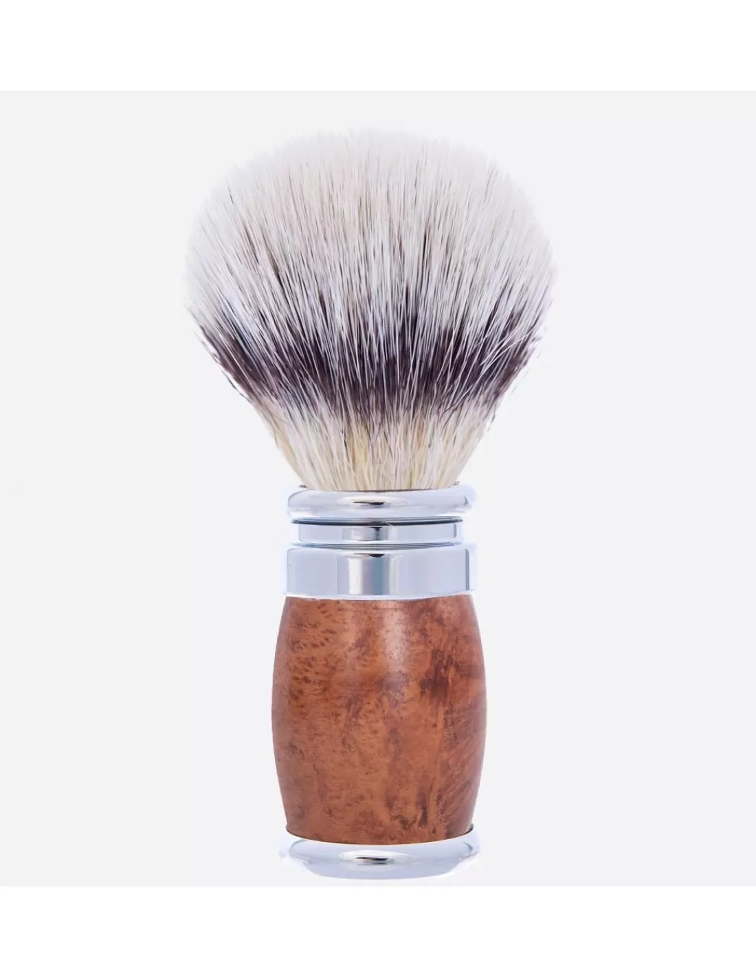 Best Blaireau Fibre "Blanc Haute Montagne" Bruyere Et Finition Chrome - Joris Blaireaux De Rasage Fibres
