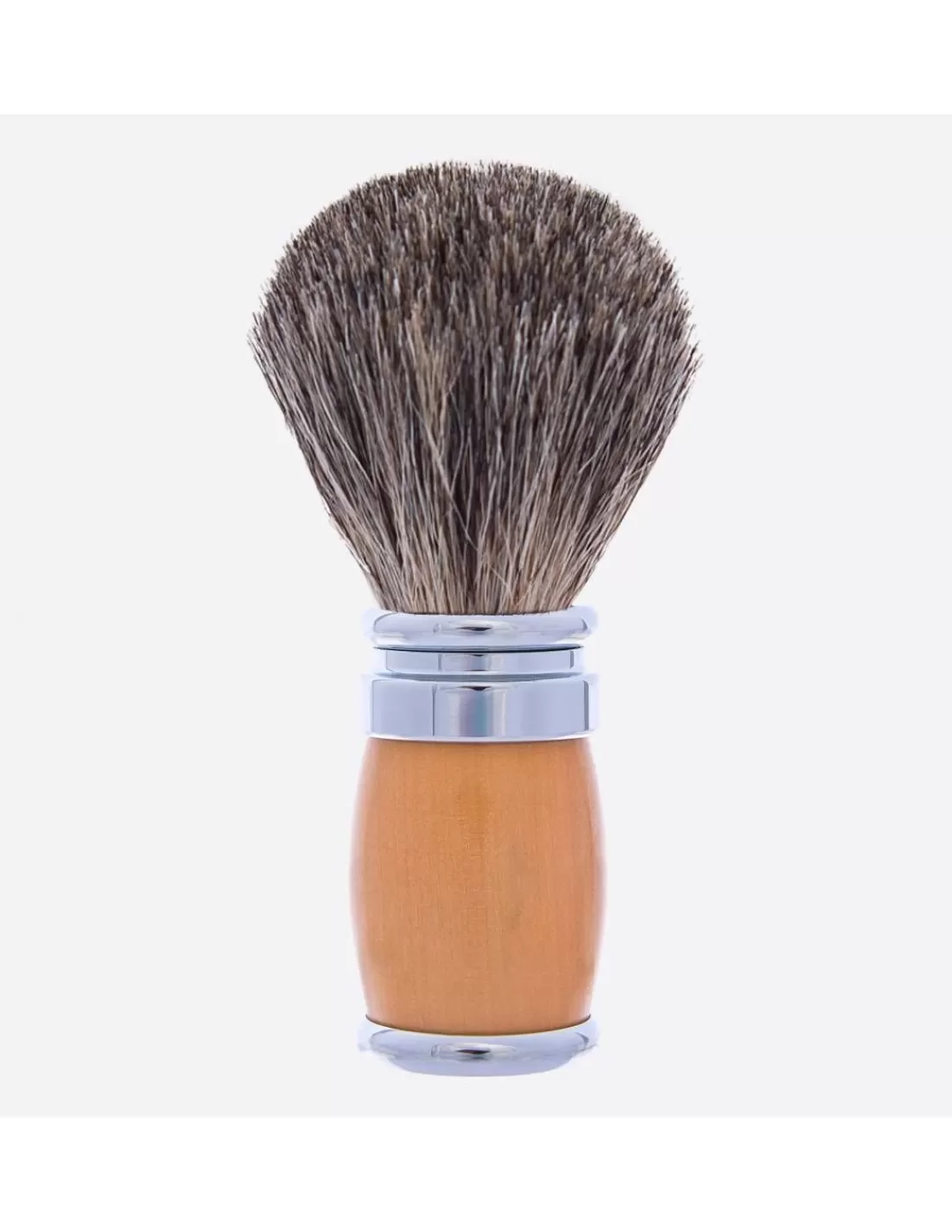 Best Blaireau Gris De Russie Buis Des Andes Et Finition Chrome - Joris Blaireaux De Rasage Naturels