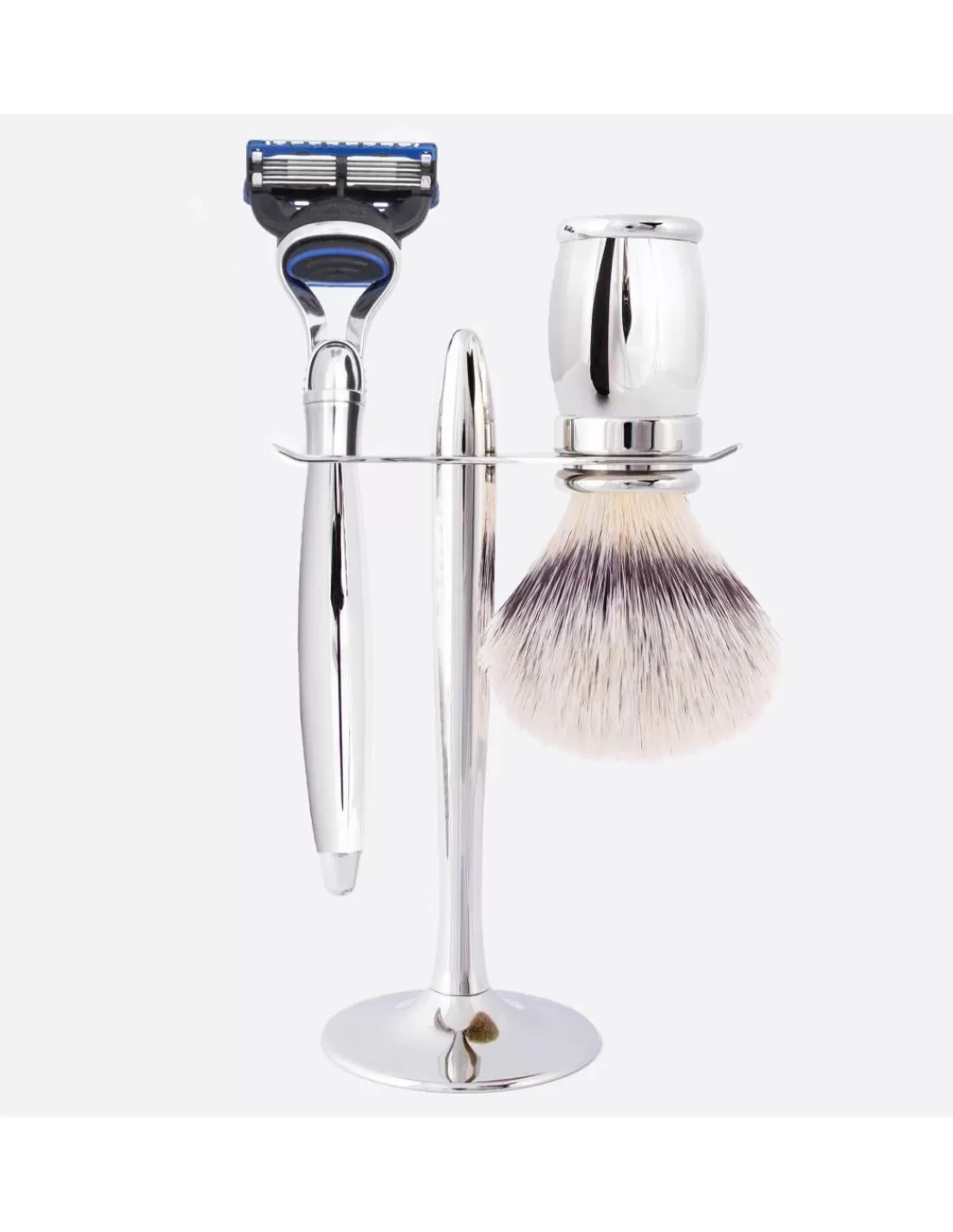Sale Coffret 3 Pieces : Blaireau, Rasoir Fusion Et Support -Palladium Fibre Blanc Haute Montagne Fusion