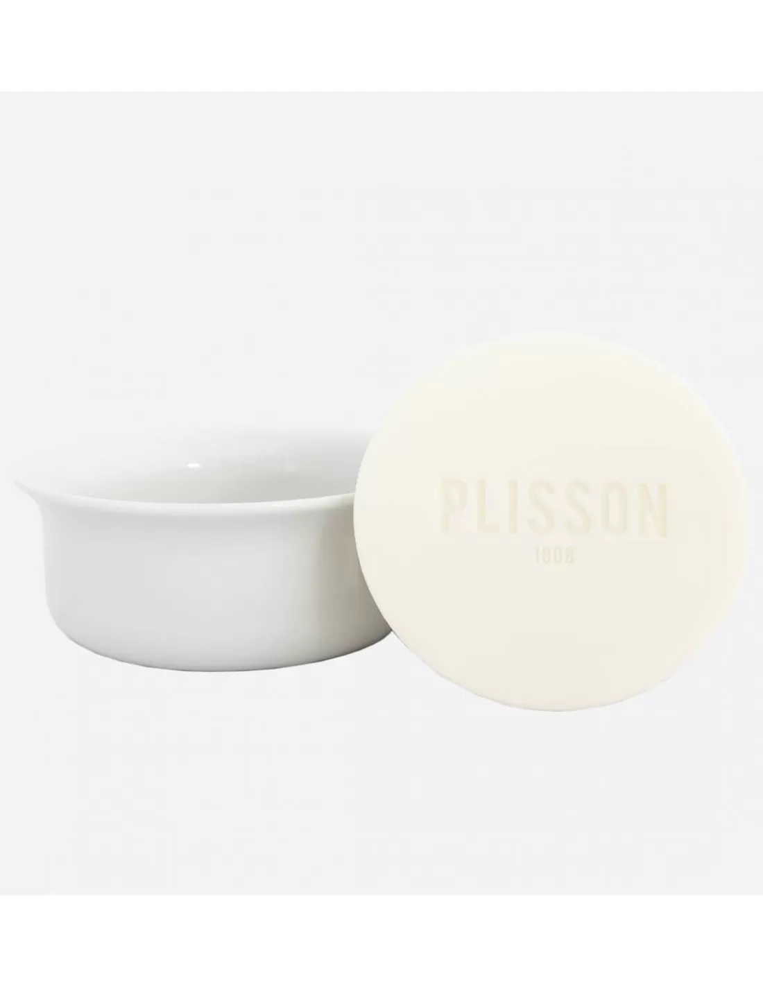 Cheap Savon Et Bol A Barbe En Porcelaine Et Couvercle En Hetre Blanc Préparation Au Rasage